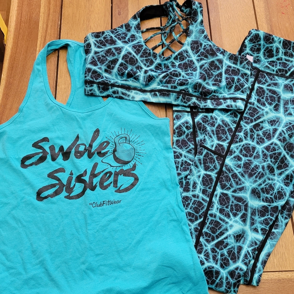 CVG - SERENITY SMALL FL LEGGINGS - MEDIUM BRA - LARGE TANK